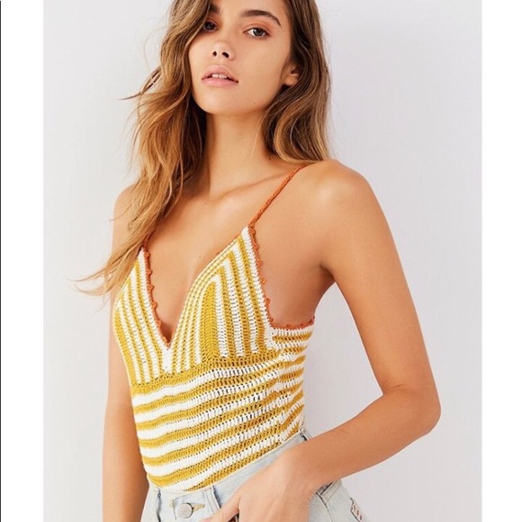 Out From Under Daisy Striped Crochet Bodysuit - Picture 2 of 3